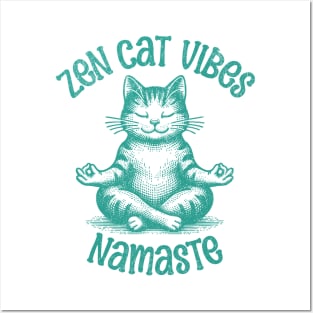 Namaste Cat Posters and Art